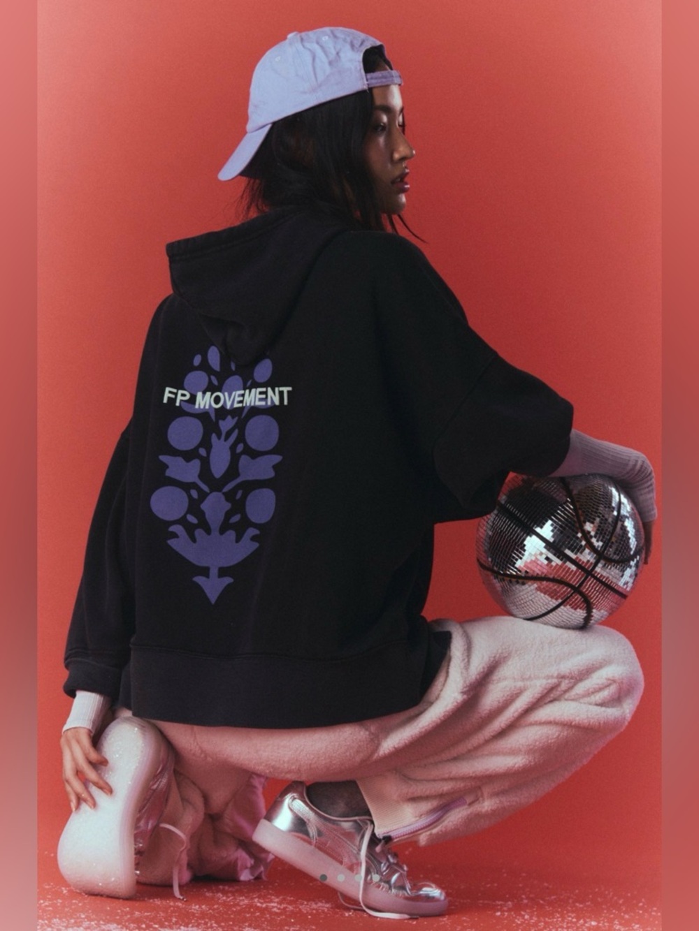 FP Movement by Free People Sprint to the Finish Hoodie ~ Washed Black Grape